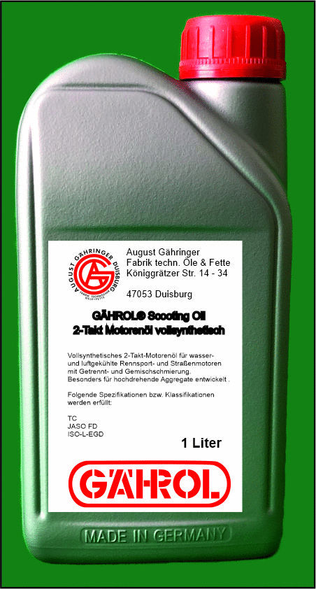 GÄHROL Scooting Oil 2T vollsynthetisch - 1 Liter